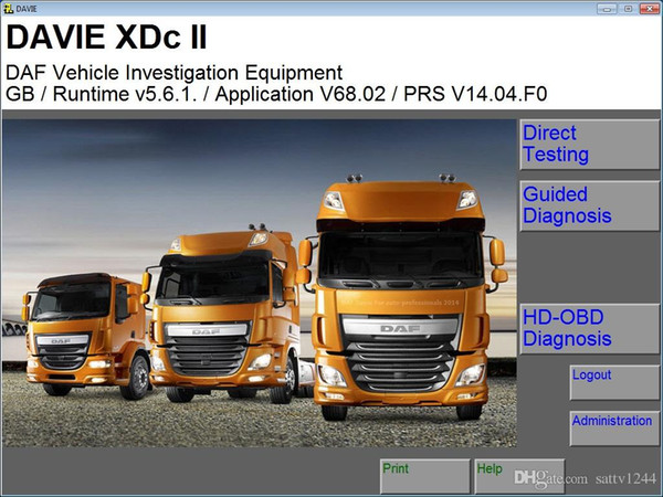 DAF Davie XDc II Runtime 5.6.1 (Windows 7 supported) with license