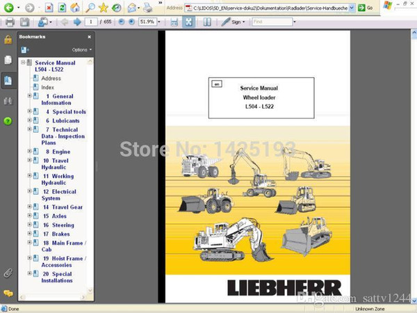 Liebherr Lidos 2019 Services manuals DVD OFFLINE