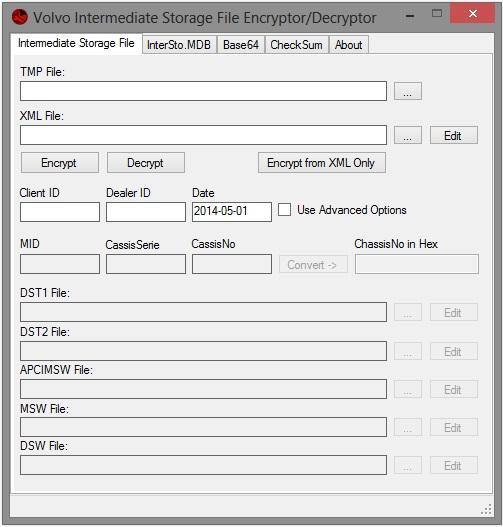 INTERMEDIATE STORAGE FILE ENCRYPTOR/DECRYPTOR (EDITOR) v0.2.1+all Flash 4.3GB+parameter database list+Tutorials for volvo