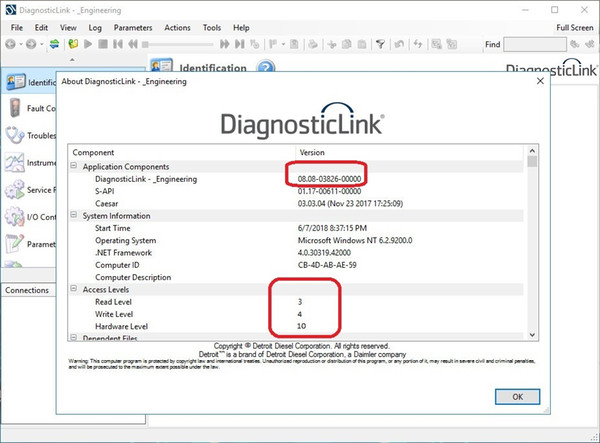 Detroit Diesel Diagnostic Link 8.08 DDDL -Engineering Level 3,4,10 [ GRAYED and ALL parameters support]