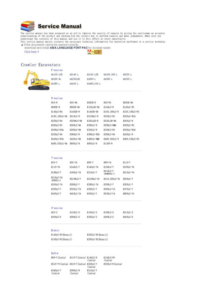 hyundai robex Construction equipment and engine Service Manuals and Wiring Diagrams 2018 FULL SET