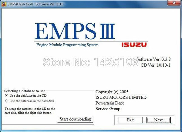 Isuzu EMPS III [05.2014] Diagnostic SW