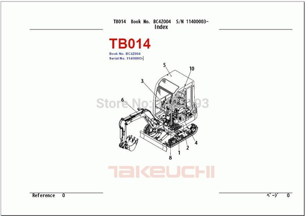 Takeuchi Parts Catalogs 2015