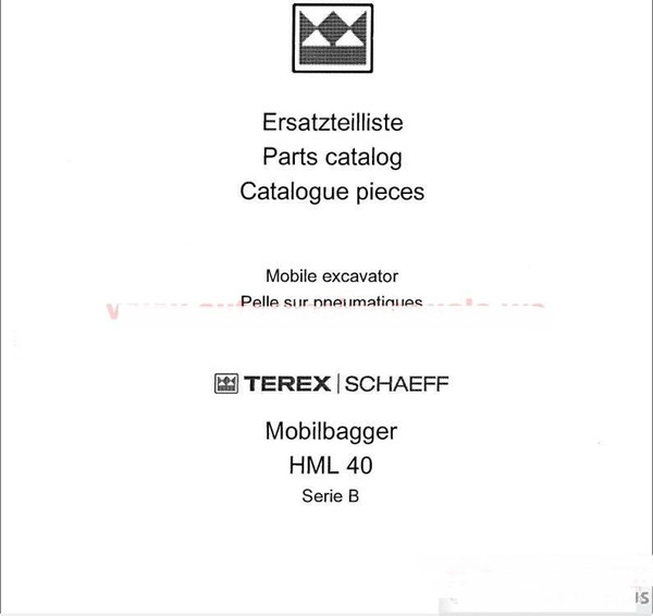 Terex Schaeff All Part Manual