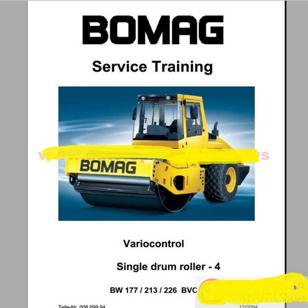 BOMAG Full Set Service Manuals - Service Trainning