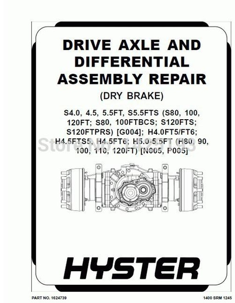 Hyster Class 5 Internal Combustion Engine Trucks - Pneumatic Tire Repair Manuals 2013 (HTML+PDF)