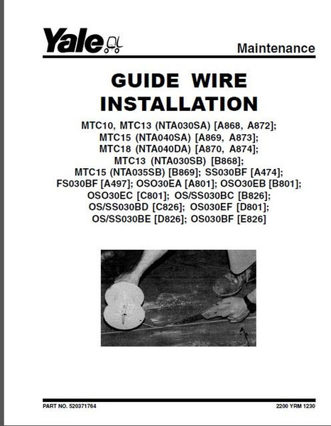 New Yale Repair Manuals PDF 2017 USA