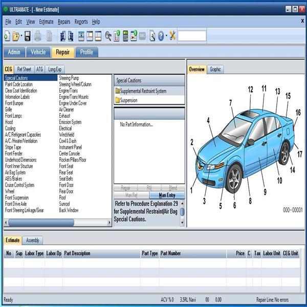 2018 April 04 month Newest Mitchell UltraMate 7 Collision Estimating System advanced system car airmail Free Shipping