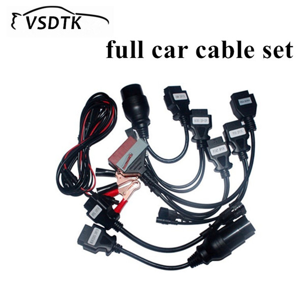 DHL 10PCS/LOT full set 8 car cables work for vd tcs cdp pro plus CDP Series Car Cable diagnostic Tool Interface cable