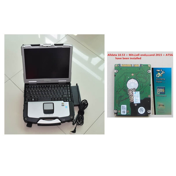 Installed Auto Repair Alldata Soft-ware V10.53+Mit 2015 + ATSG 2012 in 1TB HDD with CF-30 4GB Laptop DHL Fast Shipping