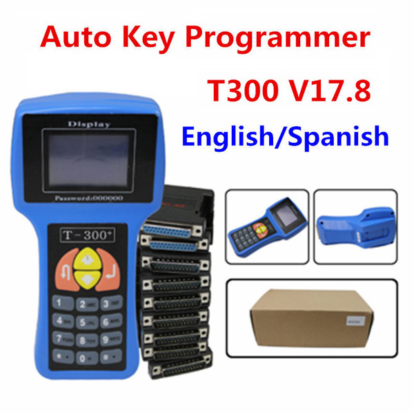 Key Programmer T300 Latest English And Spanish V17.8 Professional Auto Key t300 Maker Rodan Auto Car tools DHL free shipping'