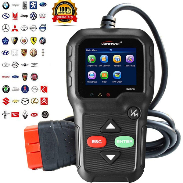 Mchoice OBDII Automotive Code Reader KONNWEI KW680 OBD2 Car Diagnostic Scanner Full OBD2/EOBD Functions