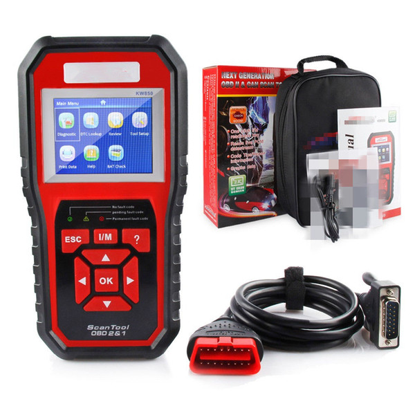 1 Set 2019 NEW ODB OBD2 Auto Car Diagnostic Tool Scanner Tool KW850 Automotive Code Reader