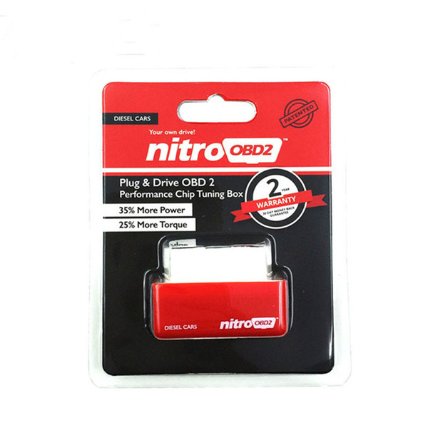 2019 Promotional Sale NitroOBD2 Diesel Performance Chip Tuning Box Plug and Drive Nitro OBD2 Engine Care Chip Tuning Box Red Color