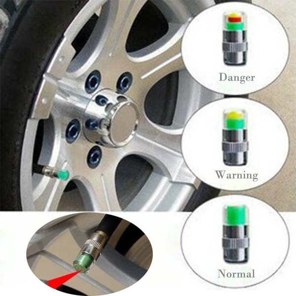 Mini 2.4Bar Car Tire Tyre Pressure caps TPMS Tools Warning Monitor Valve Indicator 3 Color Alert Diagnostic Tools Accessories