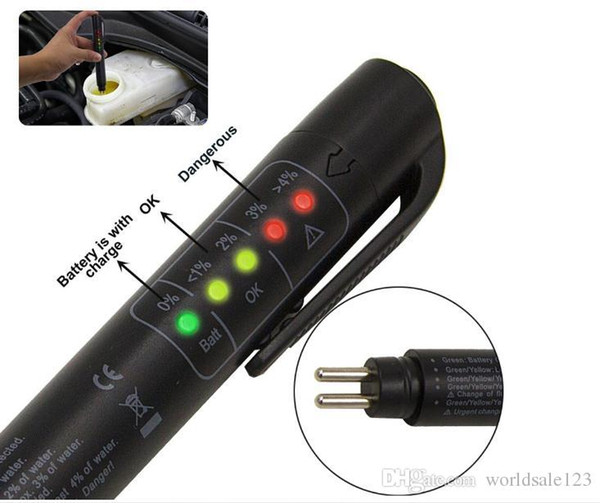 New Brake Fluid Tester Car Brake 5 LED indicator display for DOT3/DOT4 Liquid Digital Tester Auto Automotive Testing Tool Pen