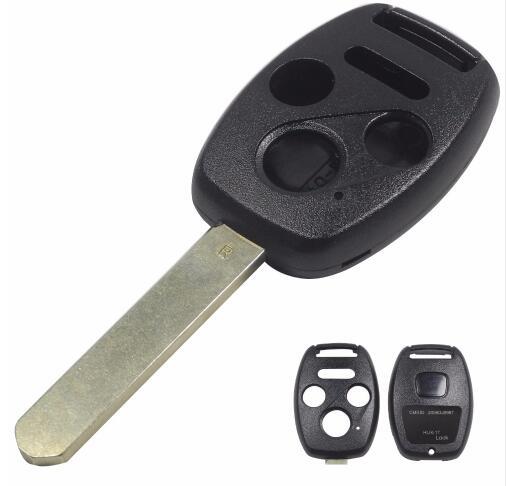 auto key for honda key shell 3+1buttons with sticker(with chip positions and without chip positions 2in1)easy to cut copper-nickel