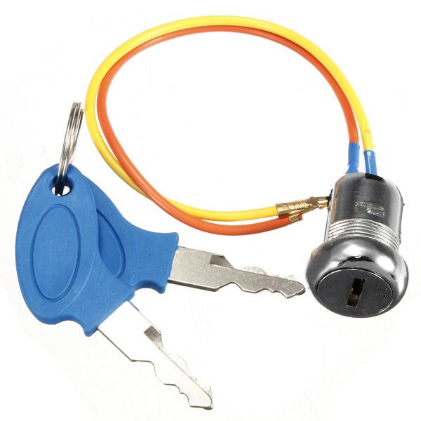 Wholesale-2 Wire Ignition Key Switch Lock Kart Scooter Electric ATV Dirt Scooter Bike Motor Free shipping