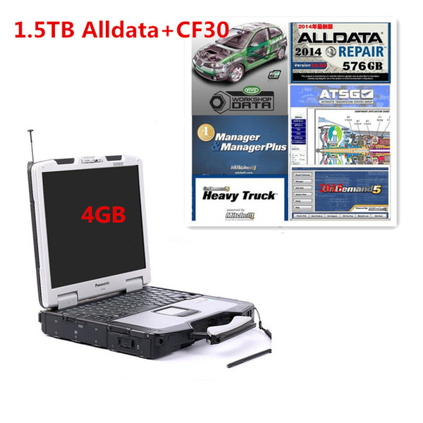 newest 1.5TB alldata mitchell cf30 alldata 10.53 and mitchell auto repair newest version installed version laptop cf-30 toughbook pc super