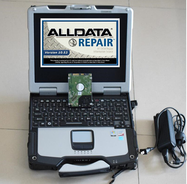 installed version alldata latest all data 10.53 and atsg auto repair with 1000gb hard disk laptop cf30