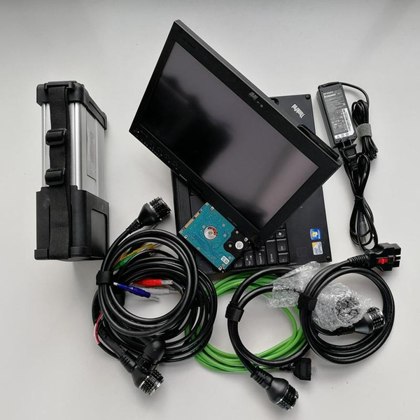 latest for mb star for benz diagnosis scan tool sd connect c5 with laptop x200t touch screen super ssd dhl free