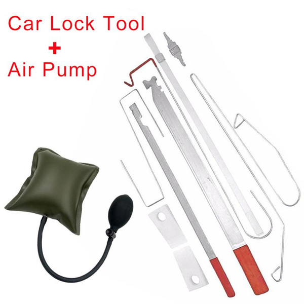 9PCS/Set Air Pump Automotive Emergency Open Unlock Tools Car Door Lock Out Emergency Kit Repair Tool Kit Auto Car Repair