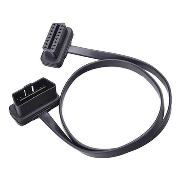 60cm black universal OBD2 test extension wire plug 16pins port connector for obd 2 diagnostic tools