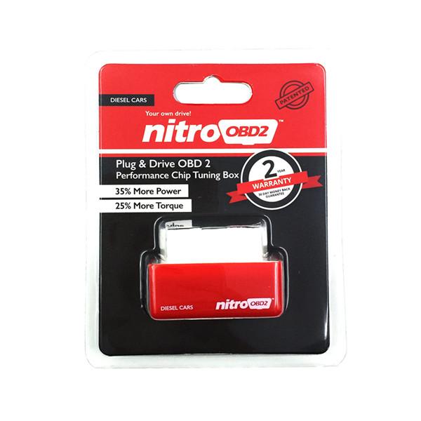 2015 New Arrival NitroOBD2 Chip Tuning Box Nitro OBD2 Performance Plug and Drive OBD2 Chip Tuning Works For Diesel Retail Box