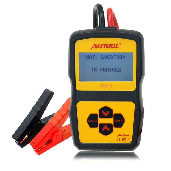 BT360 12V Digital Car Battery Tester for Flooded AGM GEL BT-360 12 Volt Automotive Battery Analyzer CCA Multi-language