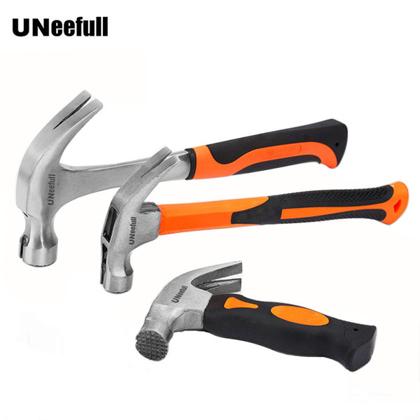 UNeefull Round head plastic handle Magnetic claw hammer For woodworking and Electronic tool, mini hammer rubber tool