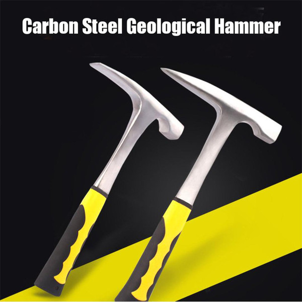 Multifuction Carbon Steel Geological Hammer Rock Reduction Hand Tools 2 Types Outdoor Geology Exploration Teaching Tool