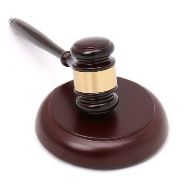 Practical Wooden Handcrafted Auction Hammer Wood Gavel Wood Gavel Sound Block for Lawyer Judge Auctioneer Sale Decor 26cm