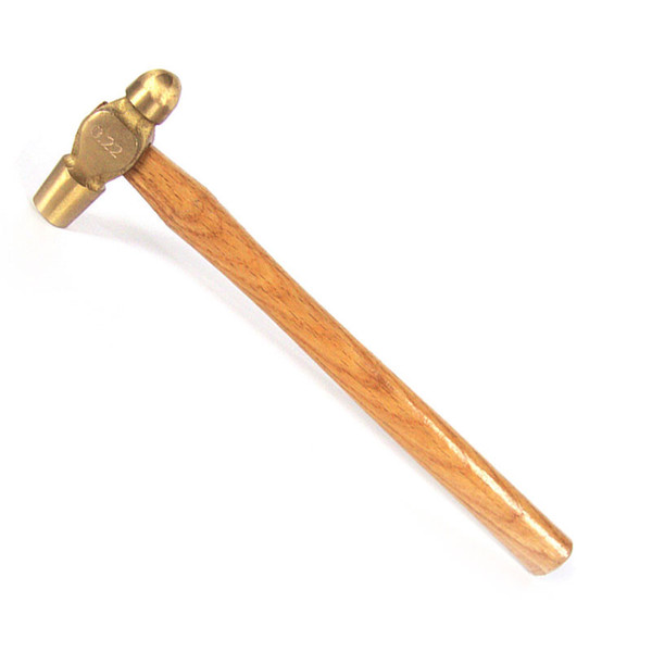 Round Head Copper Hammer Wooden Handle Brass Ball Hammer Safety Multifunction Nail Hand Tools