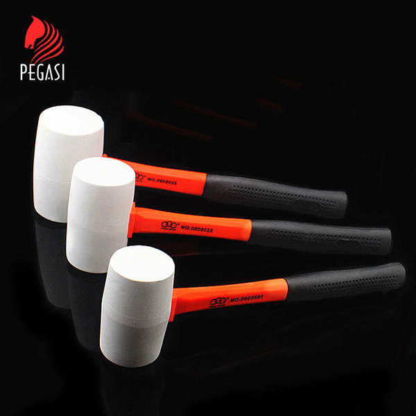 PEGASI Manual Rubber Hammer Tools Kit With Steel Pipe Anti-slip Handle For Installation Works Of Metalwork Woodwork Plumbing