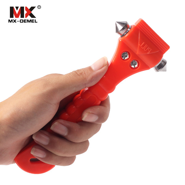 Outdoor Mini Car Safety Hammer Life Saving Escape Emergency Hammer Seat Belt Cutter Window Glass Breaker Car Rescue Red