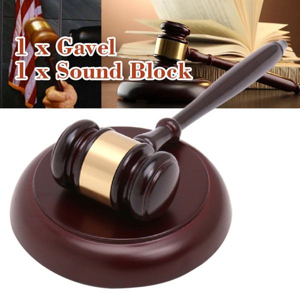 26cm Wood Gavel Delicate Wooden Handcrafted Hammer Wood Gavel Sound Block for Lawyer Judge Auctioneer Auction Sale Decor