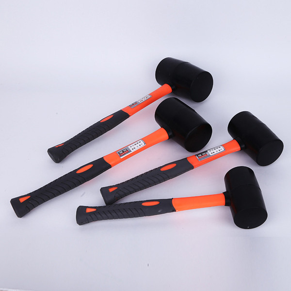 16 Oz 453 Gram Black Plastic Handle Rubber Hammer Tile Installation Hammer Practical Decoration Tools