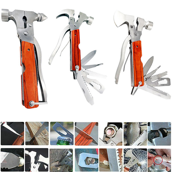 Multitool Outdoor Camping Emergency Survival Tools Hatchet Hammer Plier TSH Shop