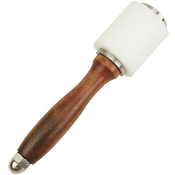 Nylon Hammer Leathercraft Carving Hammers Sew Leather Cowhide Tool with Wooden Handle