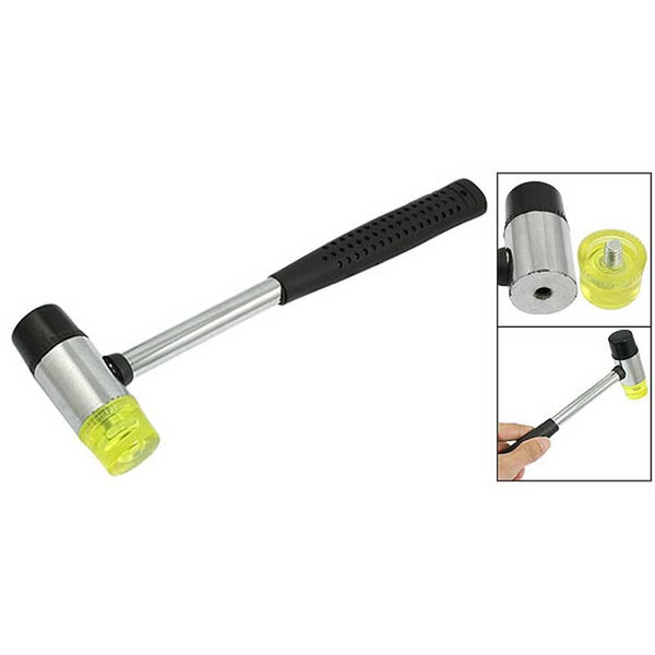 Multi-Purpose Head Power Reduced For Jewelry DIY Craft Tools 25/30/35/40MM Double Face Rubber Hammer QP2