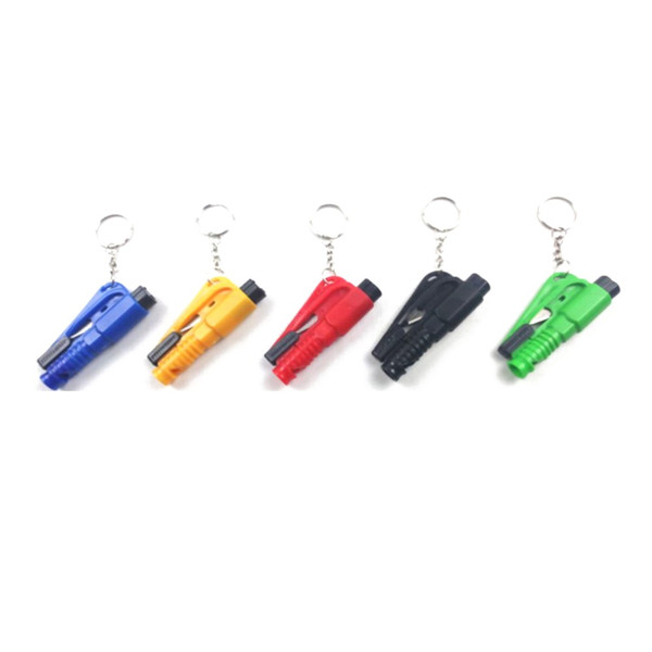 Mini Pocket Hammer Emergency Hammer Window Glass Breaking Hummer Seat Belt Knife Cutter Whistle Rescue Escape Tool