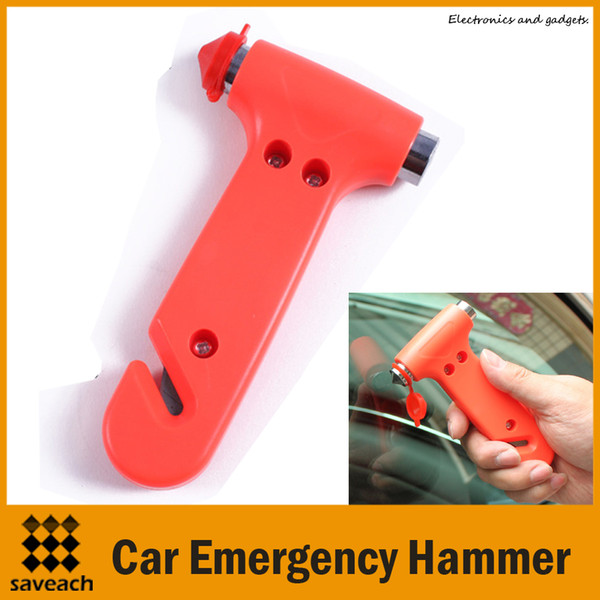 Wholesale - Emergency Hammer 2 in 1 Car Auto Glass Breaker + Seat Belt Cutting Tool Life-saving Safe Escape Kit car safety accessories