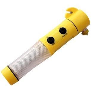 LONGFENG LFCP1 Multifunction Emergency Hammer With Safety Cutter Flashing Beacon LED Flashlight and Magnetic Base