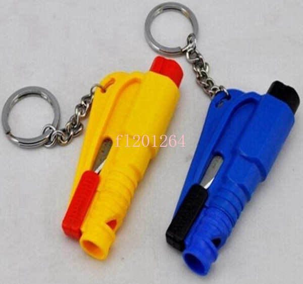 Free Shipping 3 in 1 Multi Function Broken Car Window Escape Tool keychain Life-saving Hammer car safety hammer 100pcs/lot