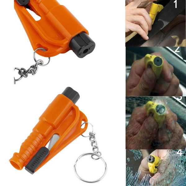 1PC 3 in 1 Emergency Mini Safety Hammer Auto Car Window Glass Breaker Seat Belt Cutter Rescue Hammer Car Life-saving Escape Tool