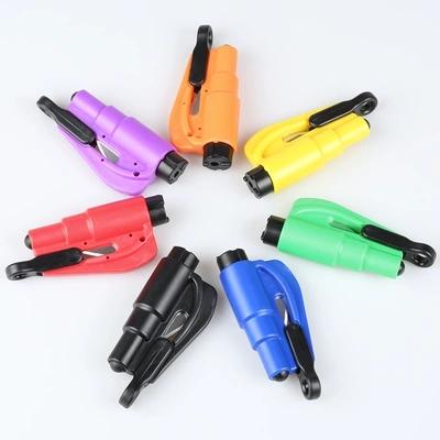 Automobile safety hammer multi-function spring type escape device for vehicle smashing glass lifesaving artifact