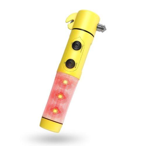 Window Breaker Seat Belt Cutter Flashing Emergency Beacon Light LED Flashlight Qxkej's 4 in 1 Auto Safety Escape Tool Free shipping