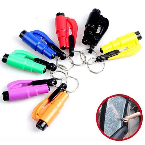 3-In-1 Mini Emergency Safety Hammer Cutter And Auto Car Window Glass Breaker Safety Hammer Cutter 7COLORS 100PCS