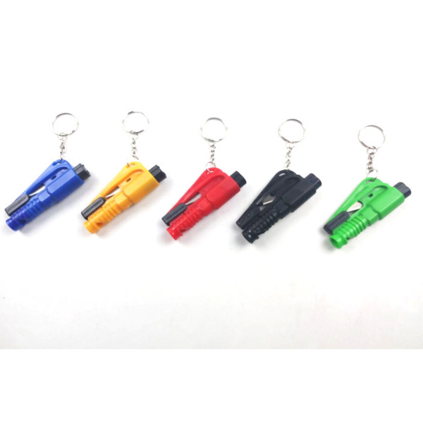 Factory direct sales of three in one mini window breaker emergency car safety Keychain safety hammer