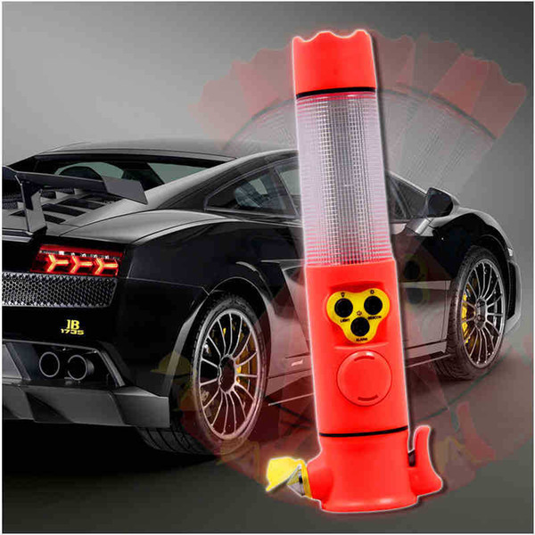 Multi-functional Car Emergency Led Flashlight Hammer with Window Breaker Seatbelt Cutter Led Flashlight SOS warn LJJM34